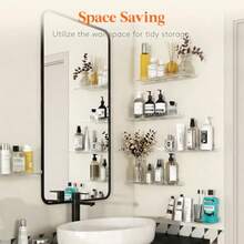 Floating Helve For  Acrylic  Organizer For Perfume Makeup Figure Nail Polih Ph Book 14" Decor Diplay Rack For    Kitchen Clear 4 Pack - Clear - View 3