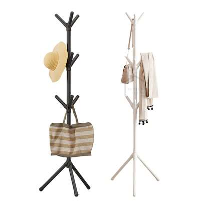 Perchero De Pie Moderno Minimalista 9 Ganchos Organizador Para Ropa Bolsas Sombreros Entrada Recámara Oficina Rack Multiusos Estable Ahorra Espacio