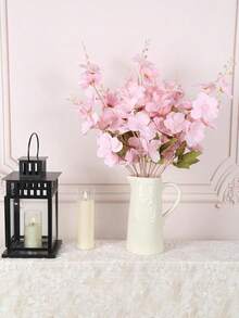 1株25.98英寸人造水仙玉兰花，适用于花瓶、家居客厅、婚礼餐桌摆饰、浪漫主题、人造植物、秋季装饰、房间、书桌、花园装饰、房间配件、情人节、生日毕业礼物 - 粉色 - 查看 7