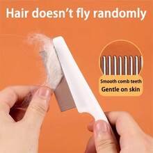 Bộ 2 lược massage cho thú cưng, lược chải lông rụng một chạm, lược bắt bọ chét cho chó mèo, dụng cụ chải chuốt loại bỏ lông tơ. - Xem 1