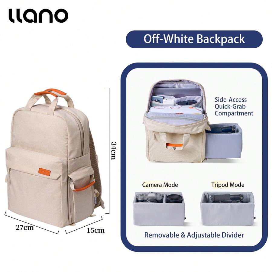 Llano C4 小型相机背包 10L 适用于单反相机,小型相机包,摄影师适用,兼容多种相机类型。 - 查看 1