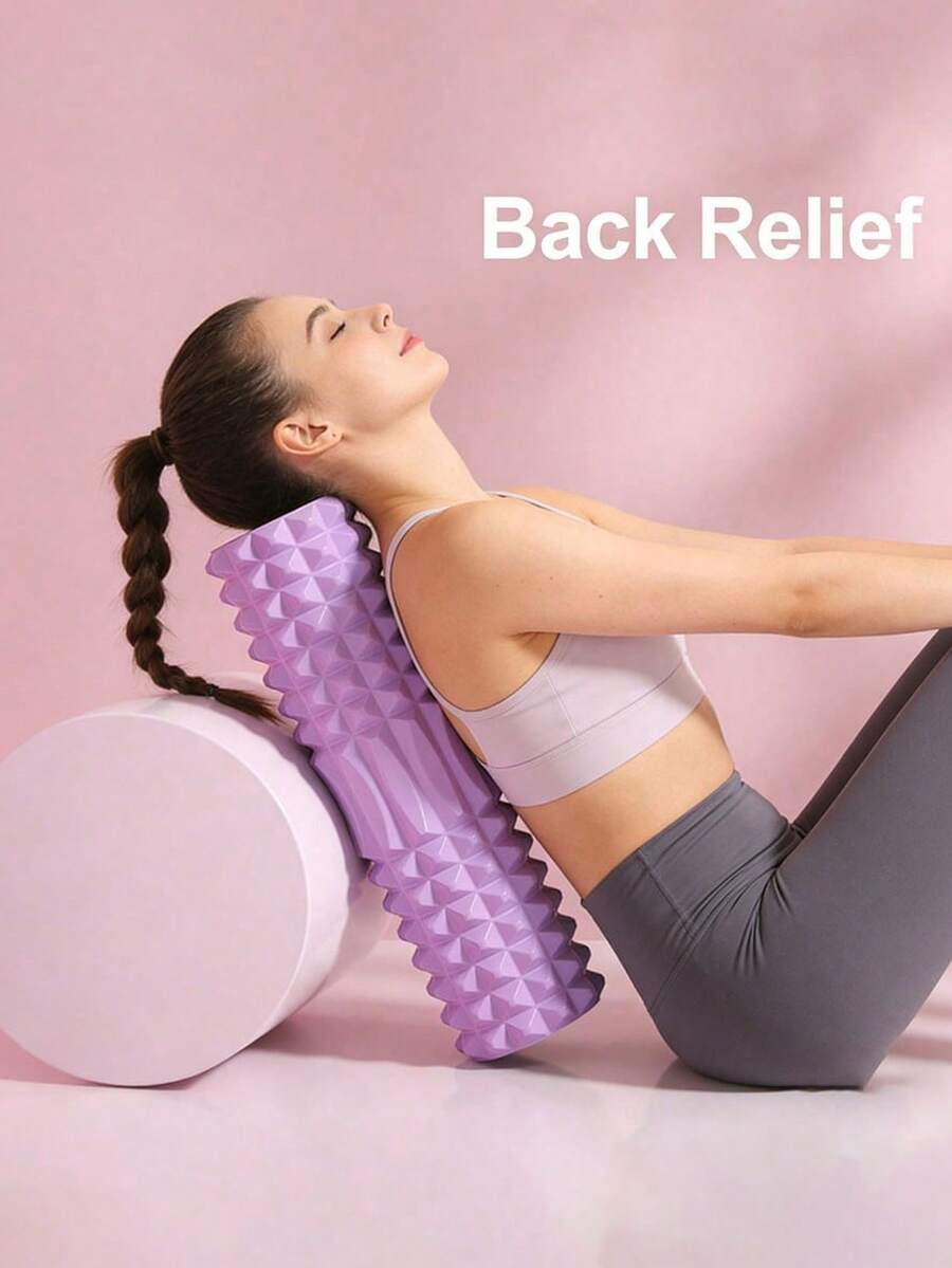 4 pièces/1 pièce Ensemble de rouleaux de mousse EVA pour massage des points de déclenchement et récupération des tissus profonds, yoga, pilates, étirements, équipement de gymnastique à domicile, massage, accessoires de gymnastique, exercice, yoga, équipement d'entraînement, été, soutien-gorge ras-du-cou, pilates, équipement de pilates - Multicolore - Voir 1