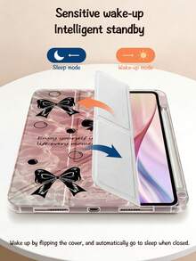 波浪纹丝带标语图案，适用于Y型翻盖保护套，兼容iPad Air 8 (M4) 2026 (11英寸)/2026 (13英寸)、A16、Air 8 (M4) 2026 (11英寸)、Air 8 (M4) 2026 (13英寸)、Pro 13 12.9英寸/11英寸、Air 11 13英寸、Mini、Air 11英寸、Kindle（第11代，2024年发布）、Kindle Paperwhite第12代（2024年发布），情人节礼物、春季礼物、周年纪念礼物、生日礼物 - 彩色 - 查看 6