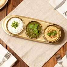 Bộ 4/8 món bát và đĩa đựng gia vị mạ vàng sang trọng, chất liệu thép không gỉ cao cấp, bộ đồ ăn trang nhã, thích hợp cho Giáng sinh/Năm mới/Đám cưới/Ngày của Mẹ/Tiệc tùng. - Nhiều màu - Xem 6