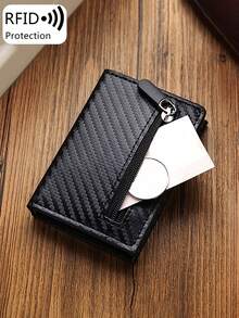 MIYIN Ví đựng thẻ tín dụng RFID, Ví gấp ba siêu mỏng tối giản chất lượng cao chống RFID - Thiết kế mỏng nhẹ và tối giản với ngăn đựng tiền xu có khóa kéo, Ví kim loại nhỏ, Ví đựng đồ cá nhân, Ví từ tính, Ví nam, Quà tặng nam, Ví công sở, Ví du lịch, Hoàn hảo cho công việc, du lịch và các chuyến công tác. - Nhiều màu - Xem 4
