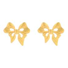 Gold Bowknot Earrings, Vintage Fashion Jewelry For Women, Stainless Steel Material, Cute, Playful, Elegant And Fresh, Suitable For Daily Wear, Dates, Commuting, Vacation, Can Be Paired With Coats, Knits, Shirts, A Perfect Gift For Ladies, Top Choice Accessory For Girls - Multicolor - View 10