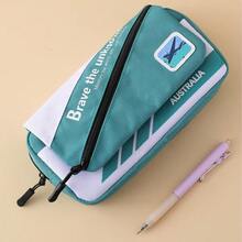 1 hộp đựng bút hai lớp dung tích lớn, túi đựng văn phòng phẩm cao cấp bằng polyester cotton, túi đựng bút thẩm mỹ dành cho thanh thiếu niên với họa tiết 'NEW ZEALAND', ngăn đựng bút có khóa kéo dành cho học sinh tiểu học và trung học, quà tặng tựu trường, hộp đựng đồ dùng học tập dễ thương. - 1 mặt hàng - Xem 7