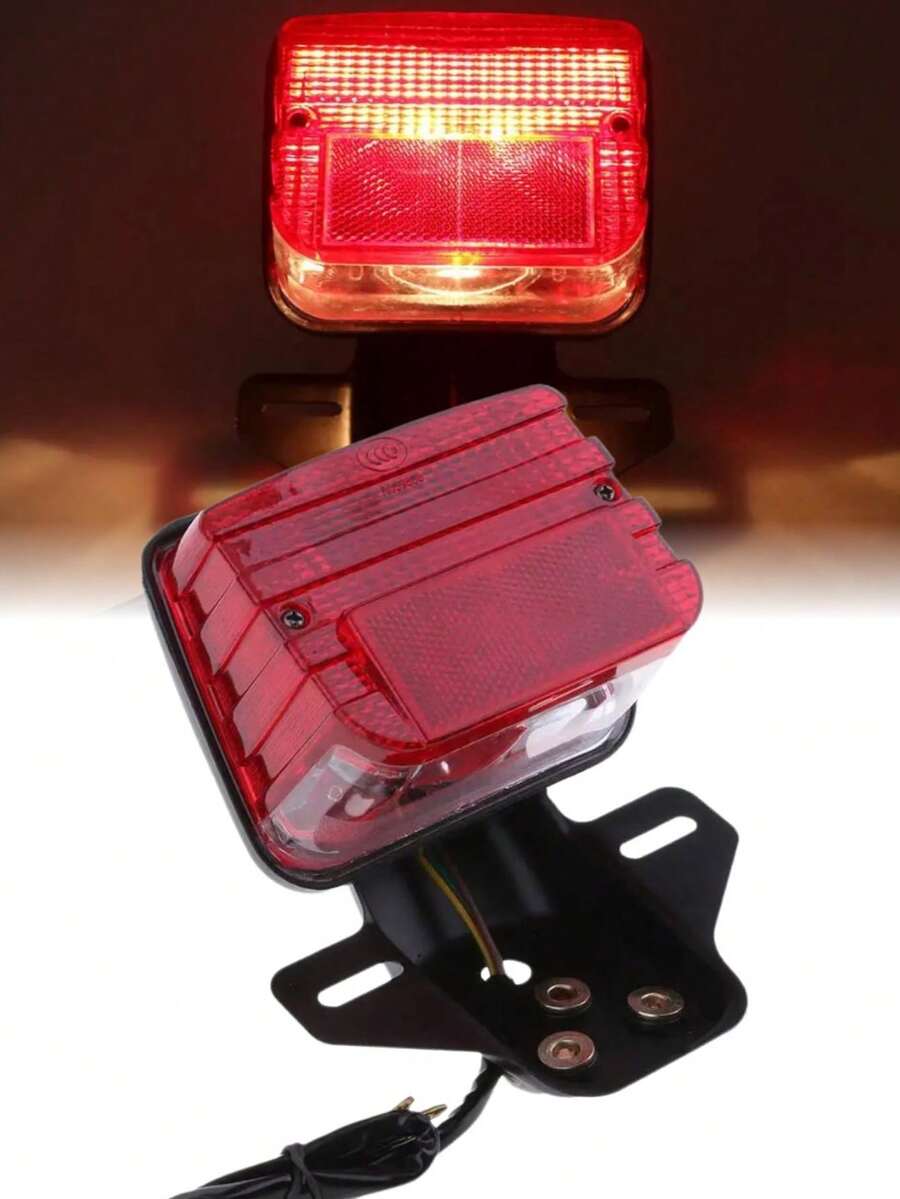 Luz trasera de freno luz de stop accesorio calavera para motocicleta - A - Ver 1