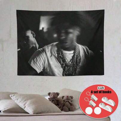 1PC Youngboy Music Never Rapper Broke Again Tapestry Background Cloth Wall Hanging Curtain Wall Decoration Bathroom Poster, Background Cloth, Decorative Fabric Wall Decoration Tapestry Room Decoration, Tapestry Decor, Suitable For Birthday, Wedding, Party, Home Decor, Bedroom Decoration, Room Decor Flag, Wedding Room Decor, Christmas, Halloween, Thanksgiving Day, Easter Day, Back To School Season, Mother's Day, Father's Day Or Valentine's Day Gifts Housewarming, Tea Room, Bedroom, Living Room, College Dorm Room, Bedroom Wall Decoration, Elegant, Great For Graduation, Banner Flag, School Decor, Campus Surprise, Dorm Decoration, Back To School Home Decor, Study Supplies