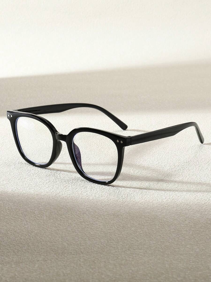 1pc Y2K Style Square Cute Retro Beach Glasses For Men And Women - Black - View 1