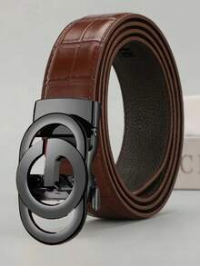 男士休闲真皮腰带，时尚百搭 - 彩色 - 查看 2