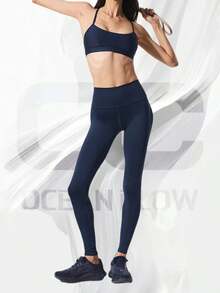 High-Waist Airlift Legging - 海軍 - 查看 3