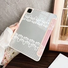 1 bao đựng máy tính bảng màu hồng ren chấm bi kẻ sọc có khe đựng bút chì, tương thích với iPad 10.9/10.2/Air 5/Pro 11/10/9.7/Air 2/(thế hệ thứ 7)/(thế hệ thứ 8)/Air 4/5/Pro 11/10 10.9 inch phiên bản 2022, chức năng ngủ/thức thông minh, phụ kiện máy tính bảng thời trang tương thích với Mi Pad 5/5 Pro/6/6 Pro/7/7 Pro, Galaxy Tab S10+/S9/A9 - Nhiều màu - Xem 7