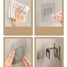 Giá treo dép đi trong nhà tắm (1/2 chiếc), gắn tường không cần khoan, móc treo cửa sau nhà tắm có lỗ thoát nước, kệ đựng giày dép. - Nhiều màu - Xem 9