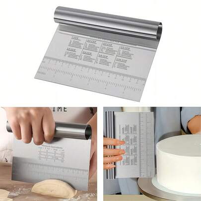 Bộ 1/2 dụng cụ cắt bột bằng thép không gỉ, dụng cụ cạo bột viền bánh, dụng cụ cạo bột đa năng, kích thước 11.5cm (4.52in) * 15cm (5.9in), thích hợp cho nấu ăn, làm bánh, nhà ăn trường học, tiệc cưới, quà tặng đám cưới, kỷ niệm ngày cưới, quà tặng Ngày của Mẹ, tiệc nấu ăn, tiệc nhà bếp, họp mặt gia đình, tiệc tráng miệng, quà tặng cho đầu bếp, người đam mê làm bánh.