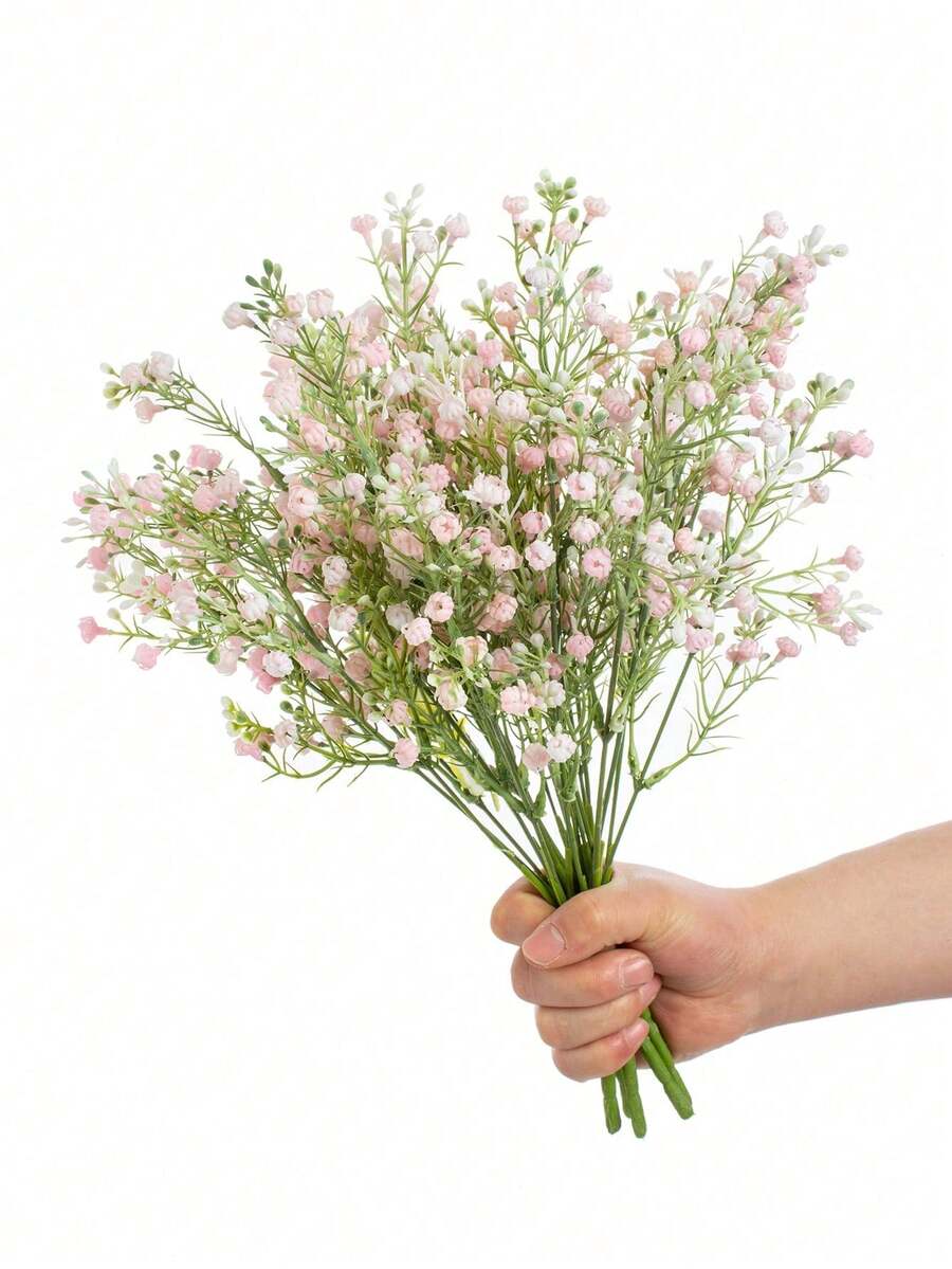 1/3/60束人造仿真小菊花花束,仿真花艺摆设,适用于家居、餐厅、客厅、户外花园装饰,也可用于婚礼、家庭花园和派对装饰,人造花,婚礼花束,新娘花束,婚礼装饰,母亲节花束,春季装饰 - 粉色 - 查看 1