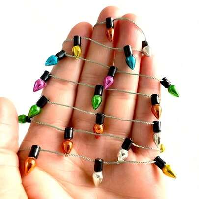 Đèn dây trang trí nhà thu nhỏ 78 inch, đèn dây siêu nhỏ trang trí nhà mini, đèn giả thu nhỏ tỷ lệ 1/12, thích hợp cho năm mới, lễ Phục sinh, các ngày lễ, trang trí tiệc tùng, mô hình phong cảnh (màu bóng đèn ngẫu nhiên)