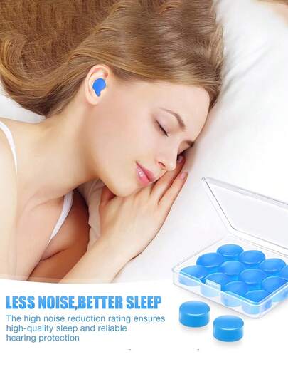 Reusable Moldable Sleeping Earplugs - For Concerts, Swimming, Snoring, Airplane,Moldable Silicone Earplugs, Reusable, Suitable For Concerts, Swimming, Snoring, Airplanes, Etc. Soft And Comfortable, Reusable, Suitable For Sleep, Noise Reduction, Quiet And Comfortable Wear, Slow Rebound, Unisex. A Must-Have For Postmen, A Great New Year's Gift.