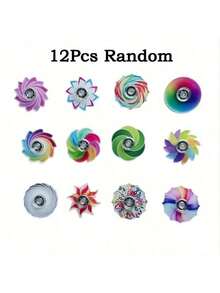 12/6/24pcs Set - Mixed Colors & Patterns, Plastic Stress Relief Toys, Suitable For Birthday Party Favors, Holiday Gifts (Random Assorted) - Multicolor - View 15