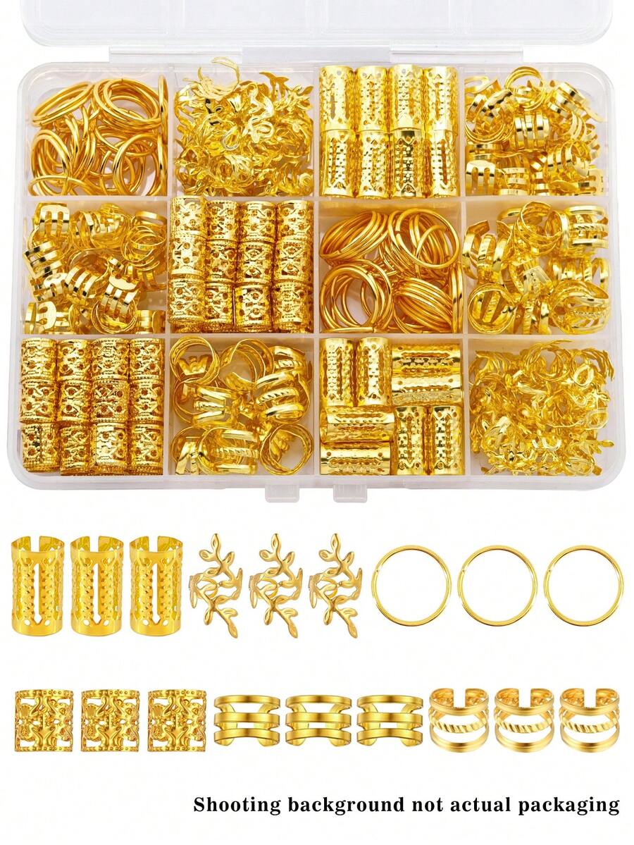 60个/包 梦幻发圈 - 时尚合金发饰，适合女性和女孩编发、爪夹、发夹、生日礼物