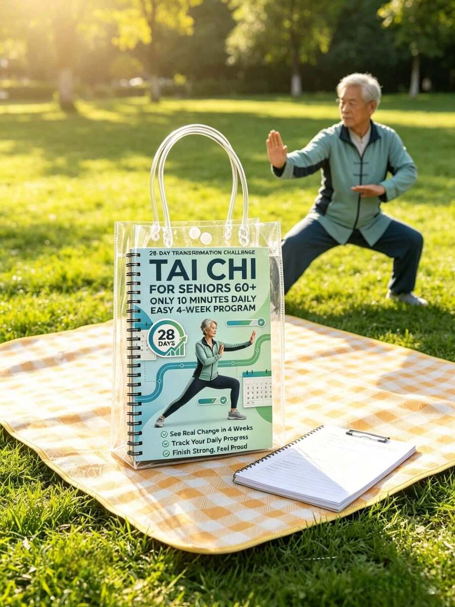 28-Day Tai Chi Walking Weight Loss Plan For Seniors, Chair-Assisted Walking, Joint-Friendly Low-Intensity Exercise, Balance Training Program - View 1