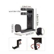 1 pieza Soporte ajustable y giratorio para auriculares con abrazadera de estilo ABS | Agarre resistente | Gestión de auriculares para juegos, turbina eólica, situación de conmutación | Diseño moderno, relacionado con los juegos, jugador, tapa abatible - Multicolor - Ver 6