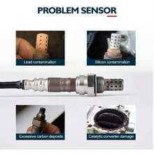 Sensor de oxígeno para vehículos automotrices, pieza de repuesto de gran resistencia, funcionamiento óptimo, accesorio esencial para reparación y mantenimiento de autos - negro - Ver 9