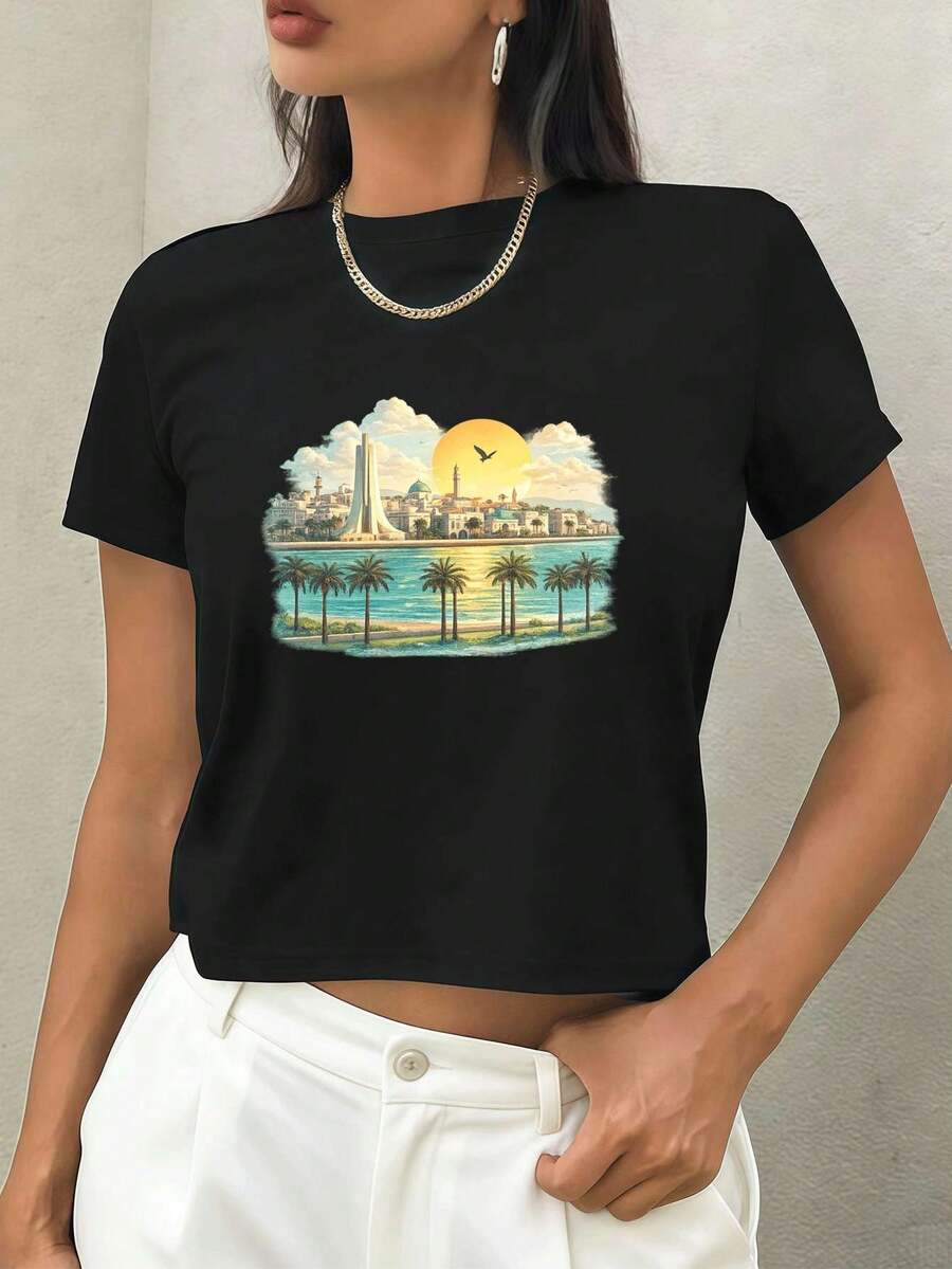T-shirts pour femmes - Noir - Voir 1