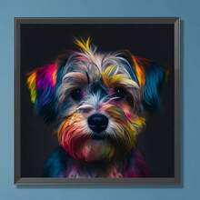 1PC DIY 5D Diamond Painting Kit Puppy Pattern - Round Full Diamond Art Mosaic Craft, Home Wall Decor, Frameless - No Frame - View 2