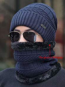 2024新款男士冬季针织帽，加厚保暖韩版保暖内衬针织帽，可个性化定制，时尚百搭，防寒保暖，适合秋季、夏季、海滩、假日等各种场合。 - 針織毛線帽 - 查看 9