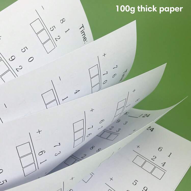 Addition And Subtraction Math Workbooks Set, 2 Books A4 Size Kids Math Practice Activity Book, Preschool Elementary Homeschool Educational Learning Worksheets - Multicolor - View 4