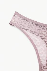Bisouelle 3 件套女士低腰蕾丝丁字裤，舒适透气，多色套装，性感内衣 - 彩色 - 查看 6