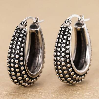 1 Đôi bông tai khoen thanh lịch, được thiết kế dành cho nữ, thích hợp làm quà tặng cho đám cưới, lễ đính hôn, kỷ niệm ngày cưới, ngày Valentine.