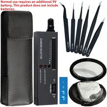 KLONKEE Diamond Tester Pen, Diamond Detector, 30X60X Jewelry Magnifier, 6pcs Anti-Static Stainless Steel Curved Tweezers Set (With Different Precision Upgrades), Professional Jeweler Gemstone Testing Instrument, High-Precision Diamond Tester Pen Designed For Jewelers, Gemstone Detector, Jewelry Testing Tool, Professional Diamond Picker Suitable For Beginners And Professionals - Multicolor - View 12