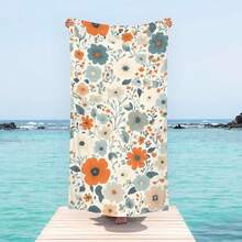 1pc Super Soft Floral Pattern Beach Towel, Suitable For Beach, Pool Party, Vacation - Beach & Pool Accessories - Style4 - View 5