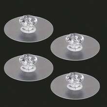 2pcs Modern Plastic Pull Handles, Multifunctional Suction Cup Grip For Smooth Surfaces, Cabinets, Drawers, Sliding Doors, Toilet, Easy Installation Without Drilling, Practical Hooks - Clear - View 9