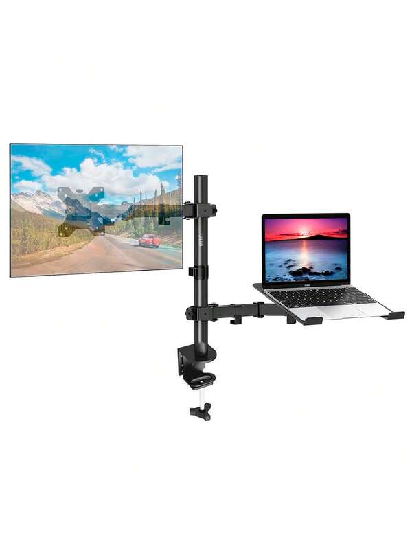 Soporte Dual De Monitor Y Laptop Para Escritorios Y Mesas Con Brazos Articulados Ajustables Monitor 15-33 Pulgadas