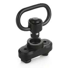 1.25 QD Sling Swivel Mount For Two Point Sling 360°Rotatable Easy To Mount QD Sling Heavy Duty Quick Detach Push Button Swivels - Black - View 6
