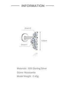 1 đôi bông tai đinh tán hình ngôi sao bằng bạc sterling 925 đính đá Moissanite 0.1 carat, mạ vàng 18K, đáy phẳng, thích hợp đeo hàng ngày, dự đám cưới, tiệc tùng, lễ đính hôn, kỷ niệm, ngày Valentine và các dịp khác. - Bạc - Xem 16