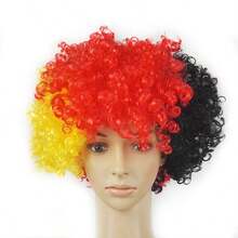National Team Colorful Afro Wig - Fun Fan Party Supplies For Football Matches, Sports Bar Gatherings And Carnival Events - Multicolor - View 7