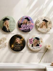 2026 Personalized Graduation Badge, Custom Photo Graduation Badge, Class Of 2026 Badge, Premium Gift, Graduation Party Favor, Graduation Baby Badge - Multicolor - View 5