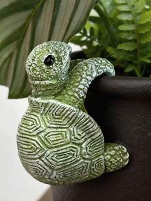 Resin Sculpture Of Sea Turtle, Suitable For Garden, Yard Or Pot Hanging Decor, Room Decoration, Handicraft, Resin Statue, Vase Decor, Garden And Tabletop, Bookshelf - B - View 4