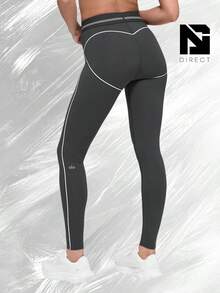 Airbrush High-Waist Heart Throb Legging - Anthracite/White - View 2