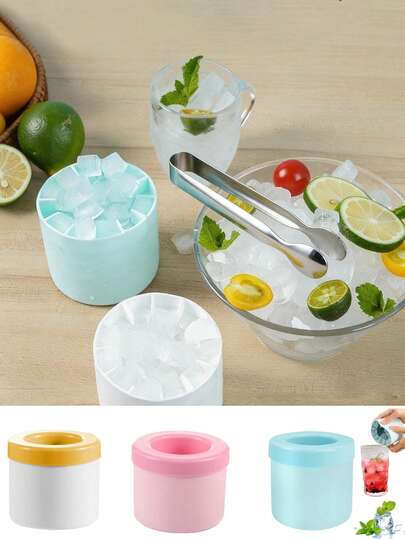 Có 3 màu để lựa chọn: Khay đá nhựa, Khay đá hình trụ, Xô đá silicon, Máy làm đá di động và Khuôn đá silicon đông lạnh. Dễ sử dụng và bền, dùng để làm đá viên tái sử dụng, xô đá và kẹp đá hình trụ không có gờ. Thích hợp sử dụng trong nhà bếp vào mùa hè, đựng đá, thực phẩm, đồ dùng nhà bếp, du lịch, dụng cụ nhà bếp và đồ dùng nhà bếp. Dùng để làm đá viên tái sử dụng, xô đá và kẹp đá hình trụ không có gờ.