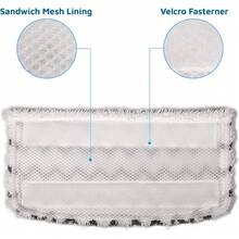 F Flammi 4-Pack Microfiber Mop Pads Refills Compatible With Shark Steam Mop S1000 S1000A S1001C S2001, Washable & Reusable Replacement Pads For Hardwood, Tile, And Stone Floors - Gói 4 - Xem 3
