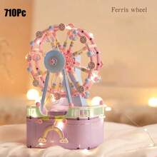 Bộ xếp hình bánh hoa tươi 710 mảnh, hoa hồng và hoa lục bình bảo quản, đồ chơi giáo dục lắp ráp – Quà tặng sinh nhật và ngày Valentine cho bé gái - Nhiều màu - Xem 7