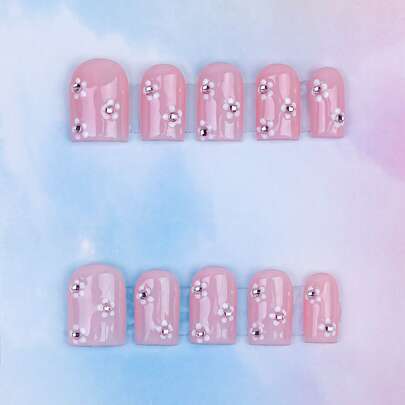 10 Móng Tay Giả Kiểu Y2K, Kiểu Vuông Ngắn, Làm Thủ Công 100%, Thiết Kế Đơn Giản, Có Thể Tái Sử Dụng, Màu Da, Kết Hợp Với Kiểu Pháp, Hiệu Ứng 3D, Thích Hợp Cho Sử Dụng Hàng Ngày, Dự Tiệc, Và Cũng Là Món Quà Ngày Lễ Tuyệt Vời Nhất Cho Các Cô Gái Và Phụ Nữ.
