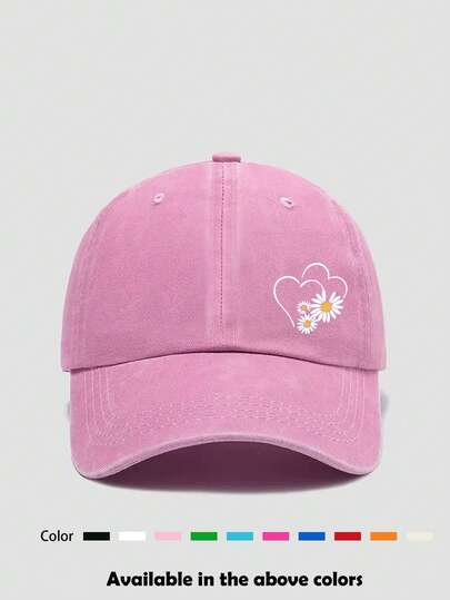 1pc Unisex Retro Distressed Printed Baseball Cap, Vintage Washed Trucker Hat, Suitable For Daily Outings, Hiking, Vacation, Fishing, Sun Protection