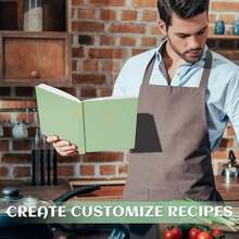 Perfect Blank Recipe Book - Recipe Book To Write In Your Own Recipes,Organize Your Recipes- Waterproof Cover And 186 Blank Pages Recipe Notebook (Dark Blue) - Spring Green - View 5