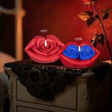 Khuôn silicon làm nến thơm hình môi hoa hồng, dụng cụ khuếch tán sáp ở nhiệt độ thấp tự chế, dụng cụ mài silicon. - Trắng - Xem 1